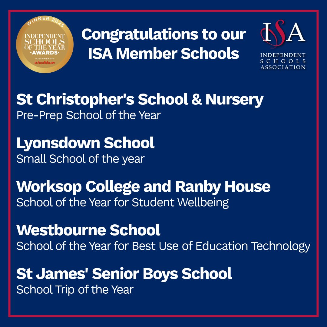 The Independent Schools Association (ISA) tweet media