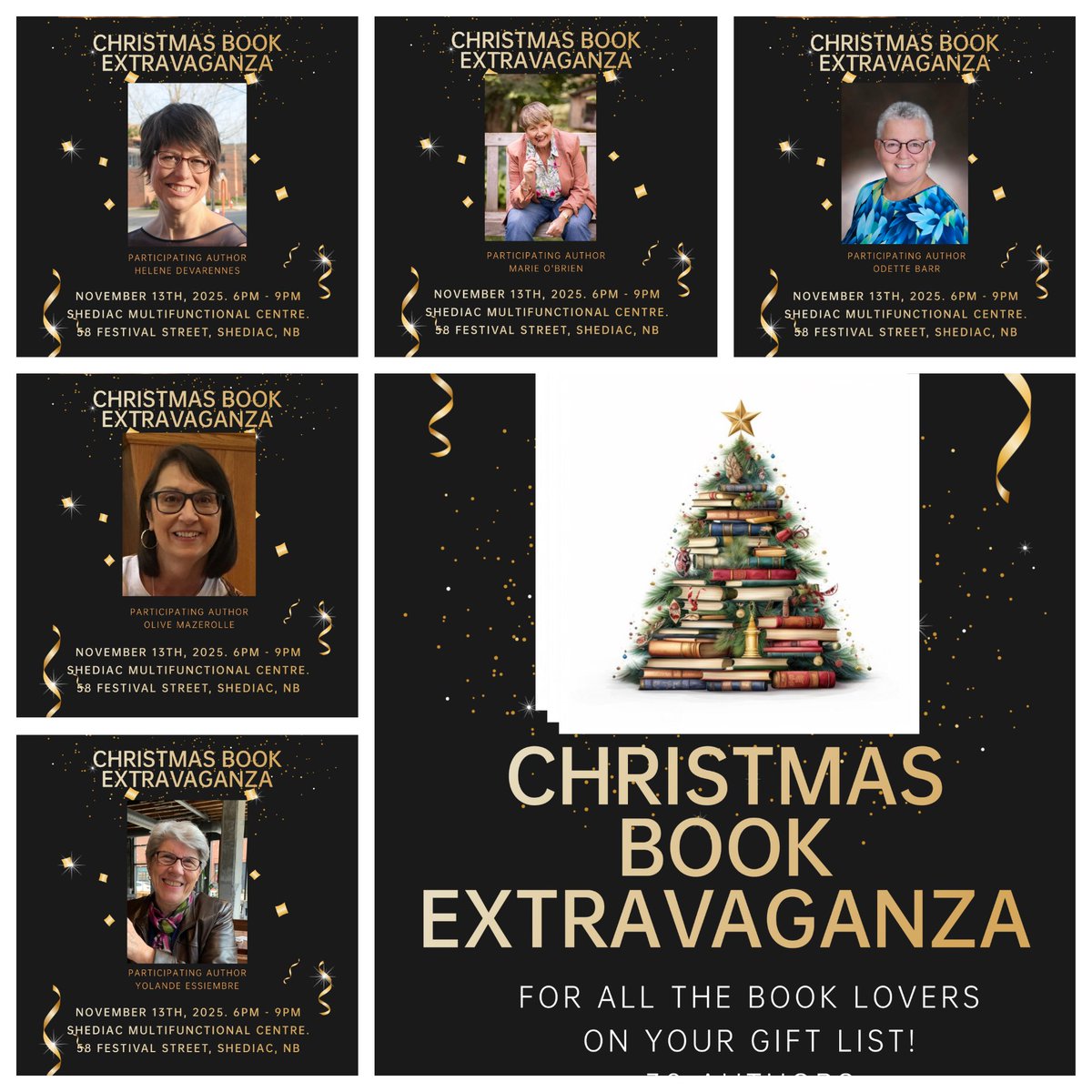 Who's your favourite local author? Maybe they will be at the Book Extravaganza. Here are a few. Hope you can join us. November 13th 6-9PM. gmrdbookfair.ca