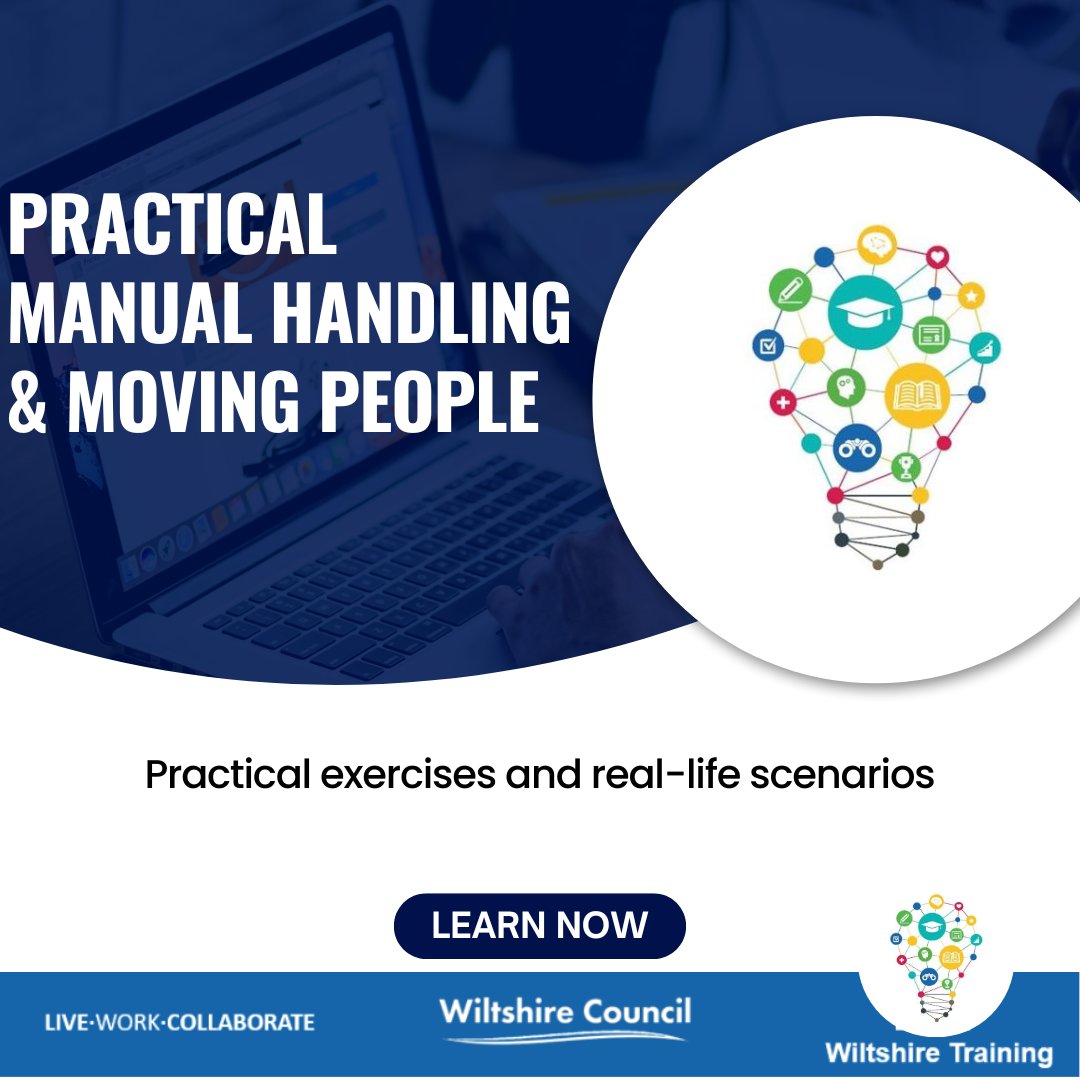 Manual Handling &amp; Moving People Training
This essential course covers best practices for protecting yourself and others while handling and moving people.

Book now: orlo.uk/npTrh
Call: 01225 713 183
 Email: learning@wiltshire.gov.uk
#WiltsTraining #Course