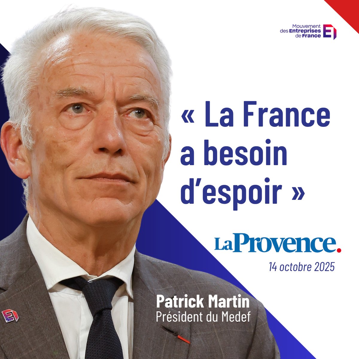 « La France a besoin d’espoir. »
Dans un moment économique et politique tendu, je suis convaincu que notre responsabilité collective est de redonner #confiance, et particulièrement à la #jeunesse. Elle doit être au cœur de nos priorités : orientation, formation, insertion
