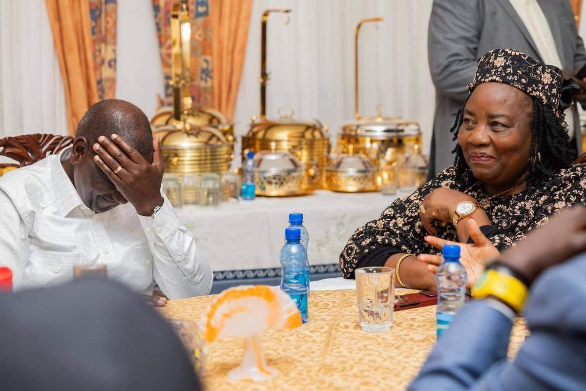 Ruto will never stop pretending. He's even crying more than the wife of Raila.