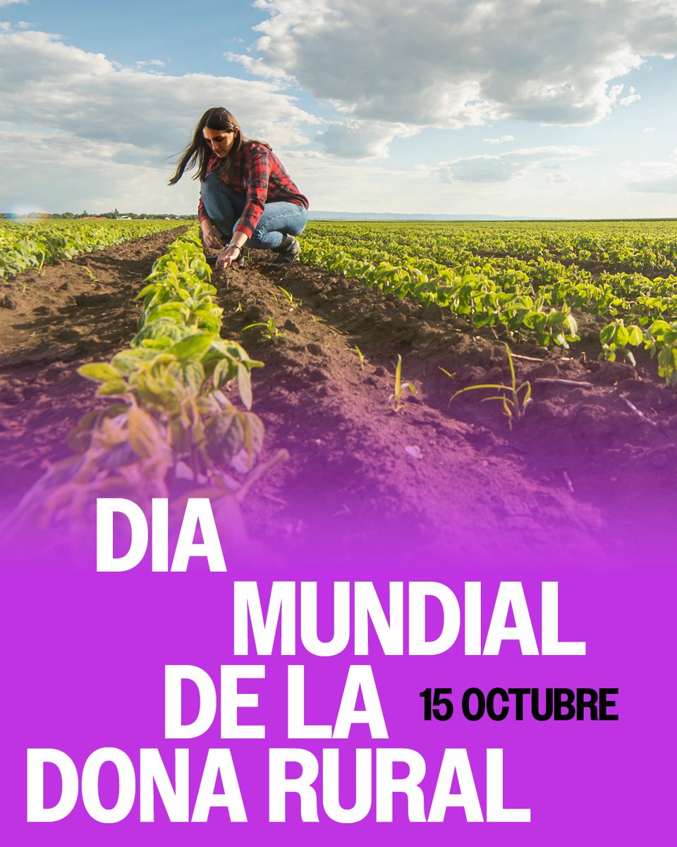 🌿Sense la igualtat de les dones al món rural, no hi ha futur per al país.

Les dones rurals💜són motor de vida, de sostenibilitat i de comunitat.

Visibilitzar-les, escoltar-les i empoderar-les no és opcional: és justícia social✊
