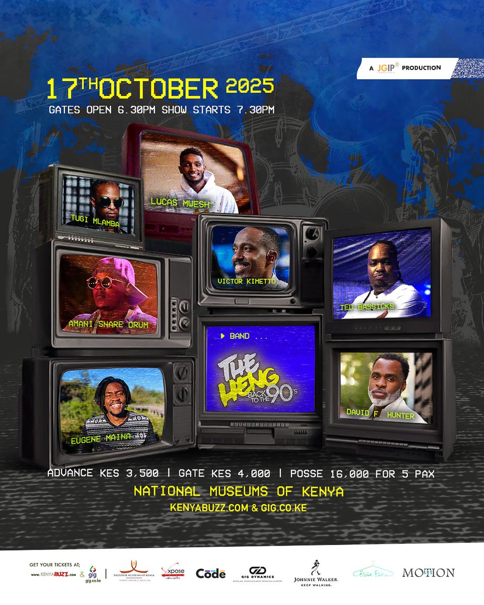 Meet the ALL-STAR BAND! 🎸🥁🎹

<a href="/tedbassicks/">Ted Mwangi</a>, <a href="/Tugimlamba/">Tugi mlamba</a>, Eugene, <a href="/Totsvi/">Mr. kimetto</a> , &amp; Amani SD are locked in and ready to deliver the ultimate 90s/2000s live show for The Heng this Friday! This is why our live experience is UNMATCHED.

2 DAYS LEFT! The price is going up soon.