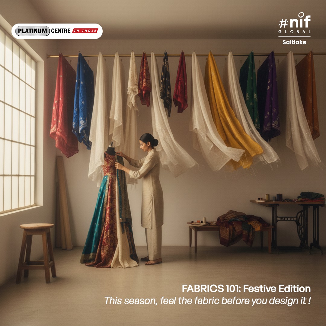 nifkolkata's tweet image. Fabrics aren’t just materials — they’re moods.
From silk’s sheen to khadi’s soul, every texture and drape shapes your festive story.
Explore the fabric of celebration with #NIFGlobalSaltlake
#Fabrics101 #DesignLearning #FestiveEdition