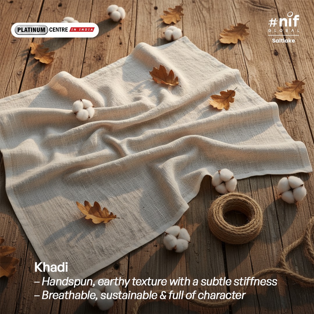 nifkolkata's tweet image. Fabrics aren’t just materials — they’re moods.
From silk’s sheen to khadi’s soul, every texture and drape shapes your festive story.
Explore the fabric of celebration with #NIFGlobalSaltlake
#Fabrics101 #DesignLearning #FestiveEdition