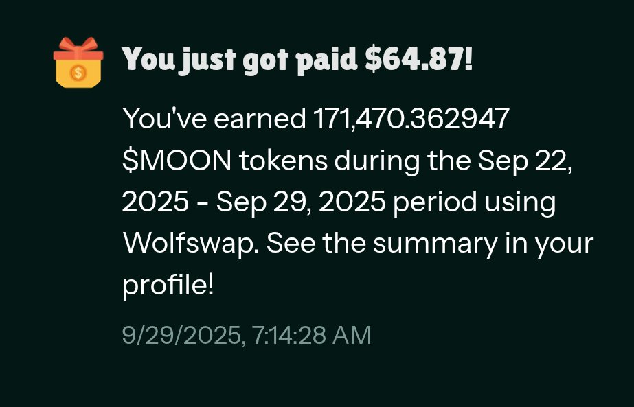 Manson_Crypto's tweet image. GMoon 🌛
Crofam have you participated in Amplify yet? If not you're missing out!
Check it out. The first two weeks I finished in the top 7 and received a generous reward. Over 271k $MOON! Valued at $140! Just for tweeting!
Go to @wolfswapdotapp use referral code FREEMOON and…