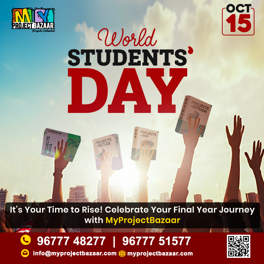 MyProjectBazaar's tweet image. Happy World Students Day, dreamers and doers 🌍
#MyProjectBazaar #InternationalStudentsDay #HappyStudentsDay #StudentsDay2025 #Students #Schools #Colleges #Eductaion #Trending #university
