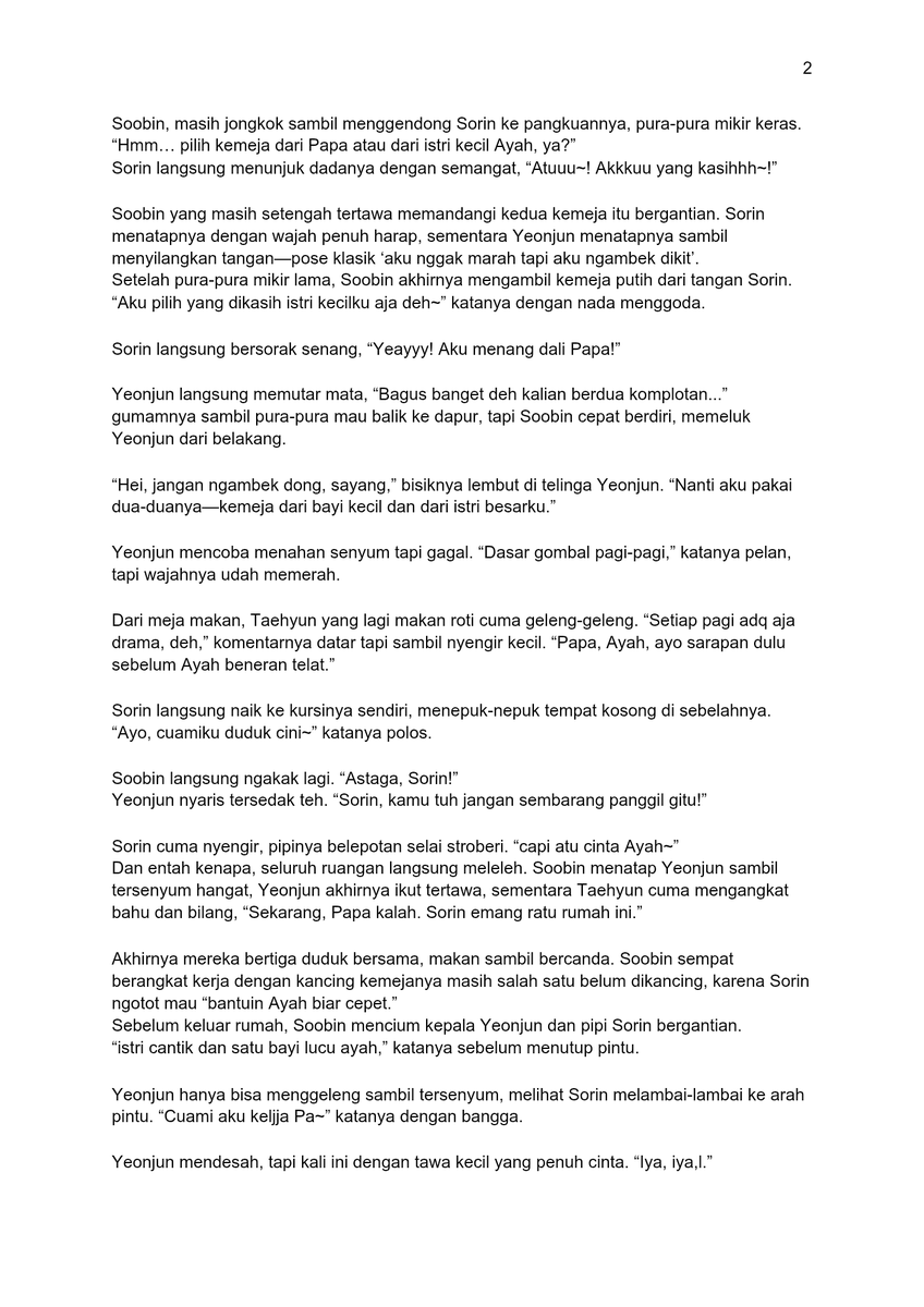 Soobjun family au
— "itu suami papa!"

| What if 'Sorin' from au "komandan kecil" series |