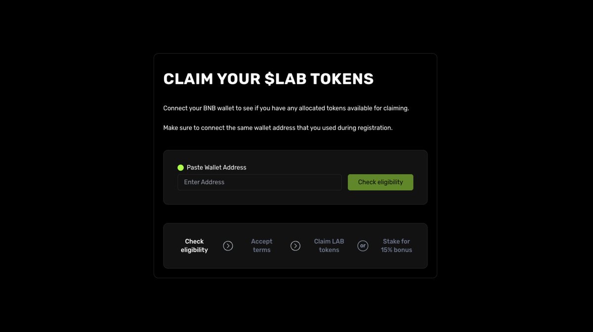 🪂 By the way $LAB airdrop claim is now live 🔗 https://t.co/RQS8nCfFWq  Enter your BNB address and claim. Currently trading at a Marketcap of  $28.8M and FDV of $125M.