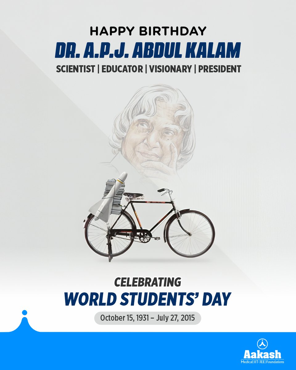 AESL_Official's tweet image. 👨‍🚀 Dr. A.P.J. Abdul Kalam
 🧠 Scientist. 📚 Educator. 💫 Visionary. 🇮🇳 President.
🎓 Celebrating World Students’ Day
 📅 October 15, 1931 – July 27, 2015

#WorldStudentsDay  #APJAbdulKalambirthday  #EdTech  #innovationineducation #inspiringindia