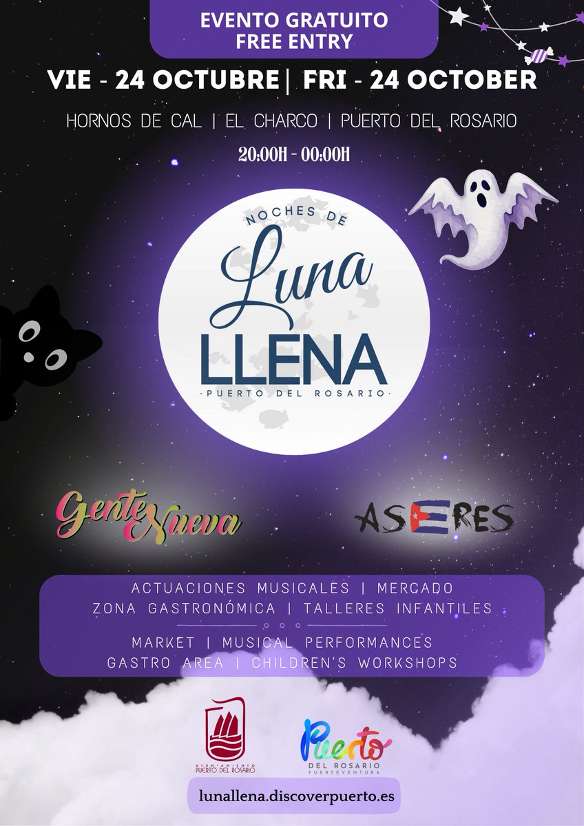 Zukoabegaprodu's tweet photo. 🌕 ¡La Luna Llena del Cazador⚡ ya se prepara para brillar! 🎶

Prepárate para una noche mágica con:
✨ Talleres infantiles
🛍 Mercado artesanal
🍔 Zona gastronómica
🎶 Música en vivo con Gente Nueva y Aseres
📆 24 de octubre | Desde las 20:00 h
📍 Hornos de Cal – El Charco https://t.co/XdwqqDeuPV