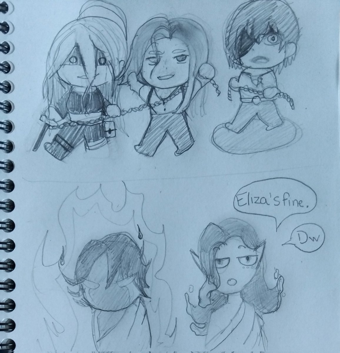 tao_rosarian's tweet image. The doodle combo wasn&apos;t intentional btw (Zael reference for Deadis and Rheos) #OSRPblackwell #OSRPart #BloodflameArt