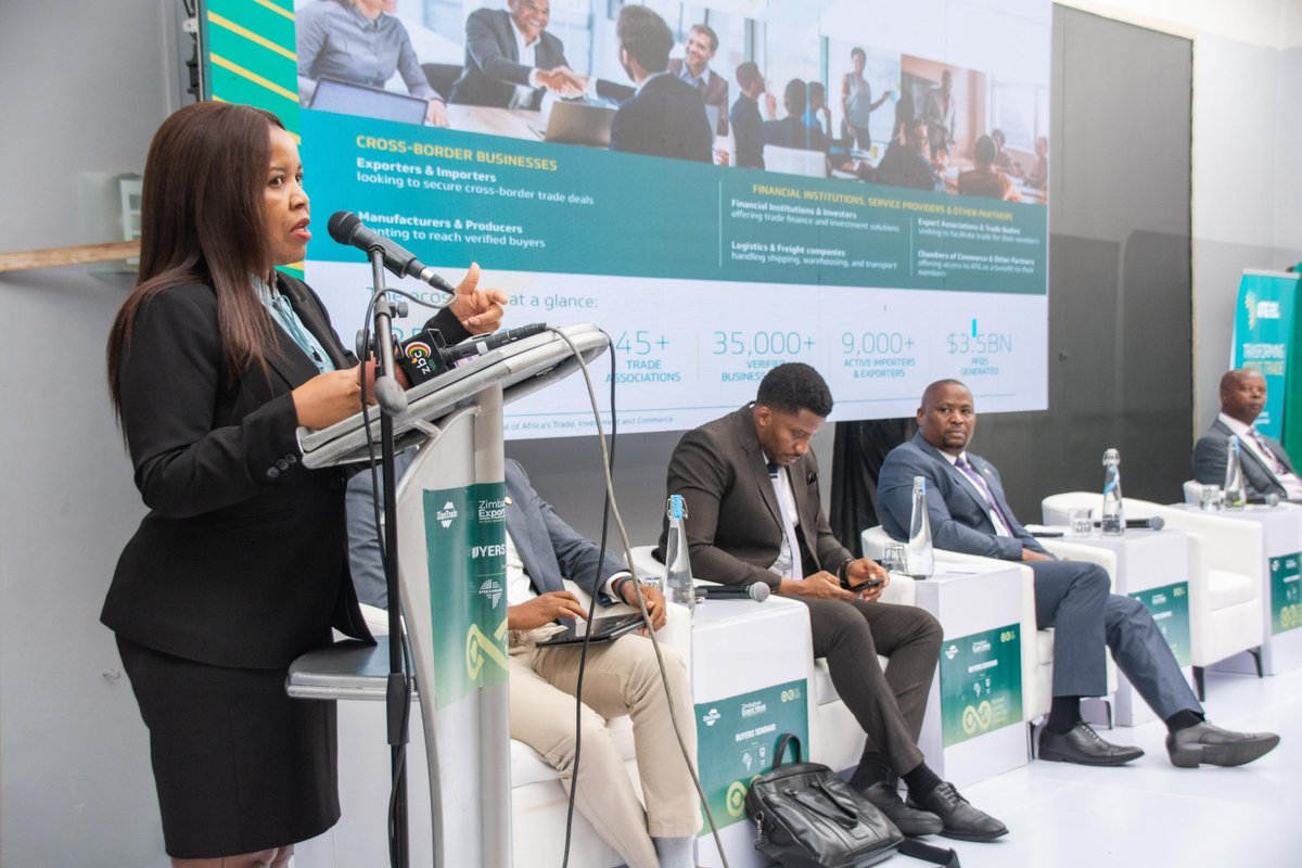 ZimTradeAlerts's tweet photo. The #ZimbabweExportWeek engagements continue in Bulawayo ๐ฟ๐ผ!
Presenters at today's Buyers' Seminar are urging local industry to seize this opportunity, leverage on visiting buyers to create new leads and strengthen existing partnerships.
Buyers are impressed with the quality, innovation, and capacity shown by Zimbabwean producers, and are eager to build strong, long-term partnerships with local exporters.
Special thanks to @afreximbank & @StanbicBankZW for supporting the Buyers'ย Seminar.
