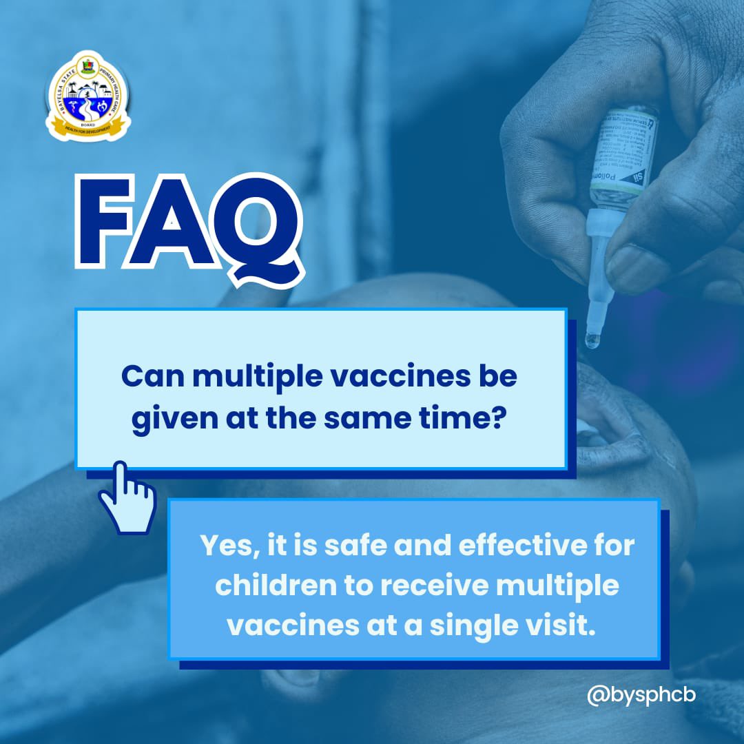 bysphcb's tweet image. Here are Five frequently asked questions about Routine Immunisation services 

#sipds #routineimmunization #stateimmunizationplusdays #bysphcb 
#healthgistbybysphcb #bayelsastateprimaryhealthcareboard #healthsystemstrenghening #bayelsastatehealthmatters #VaccinesWork
