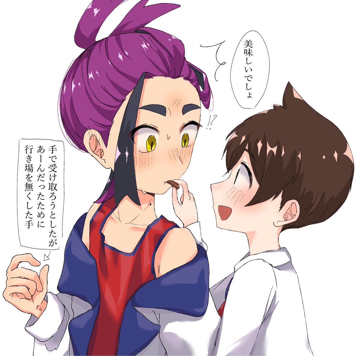 PaintShan_Poke's tweet image. レイヤー3枚縛りで描いたｽﾊ