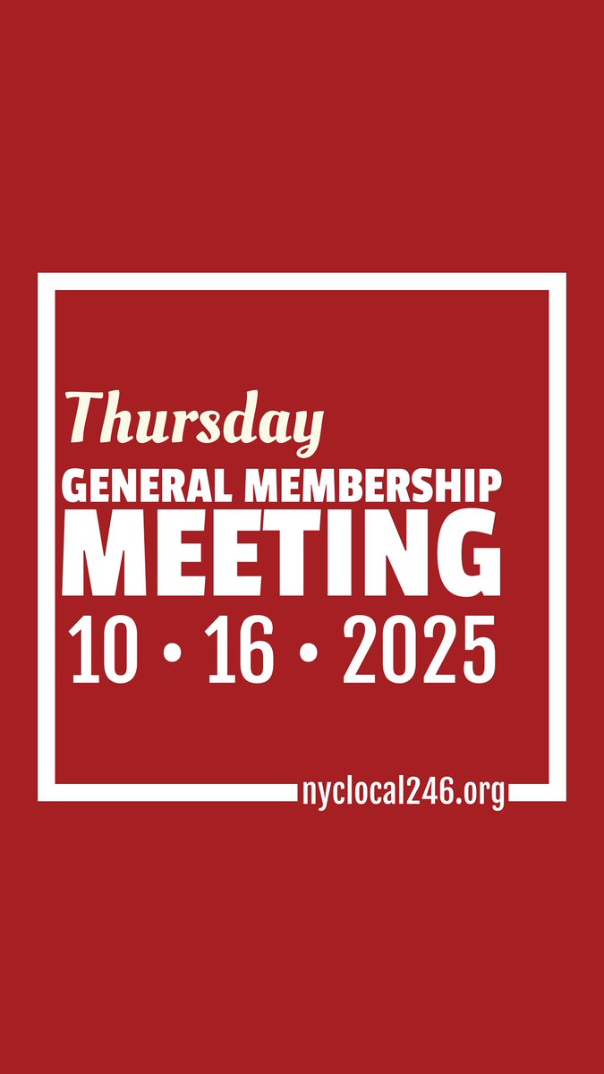 •General Membership Meeting• Oct 16th 2025