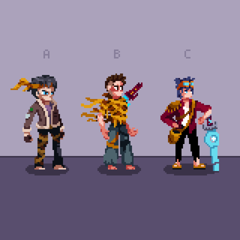 which character design is better?

#pixelart