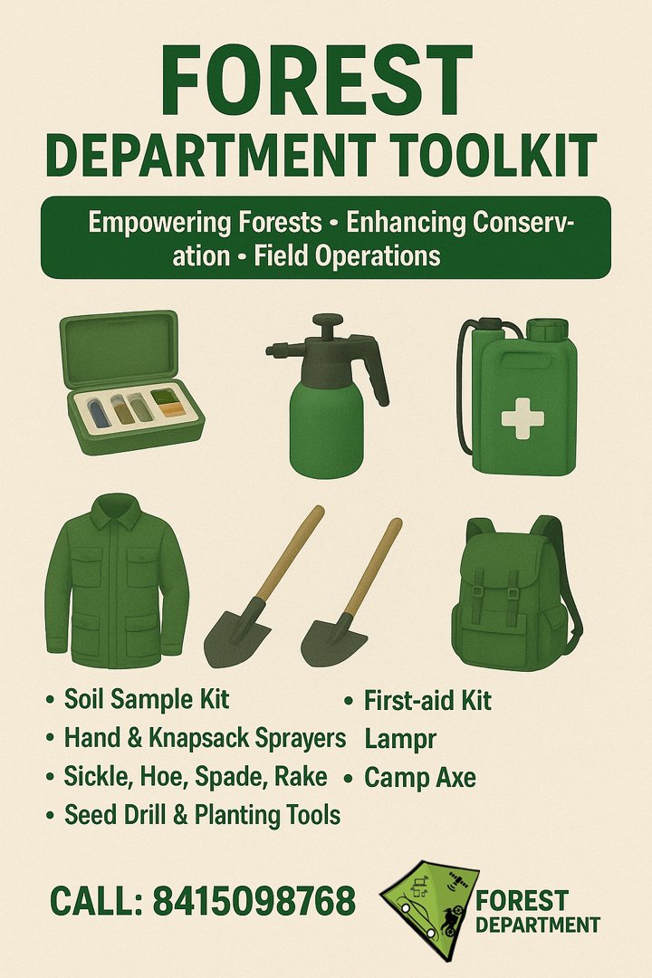 SSS_GPS's tweet image. 🌿 FOREST DEPARTMENT TOOLKIT🌿
Empowering rangers with smart, field-ready tools for protection, plantation &amp;amp; patrol operations. 🌲✨
📞 Mobile. 8415098768 &amp;amp; 9429692196
📩 Email.sales@supersecuresystem.com
#supersecuresystem #chorsekoidarrnhi