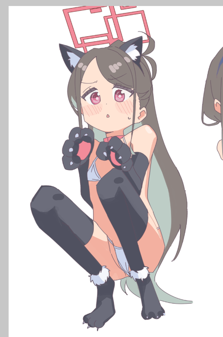 ろりちゃーはんさんのケイちゃんねこみみコスチューム可愛いスギて描いた 