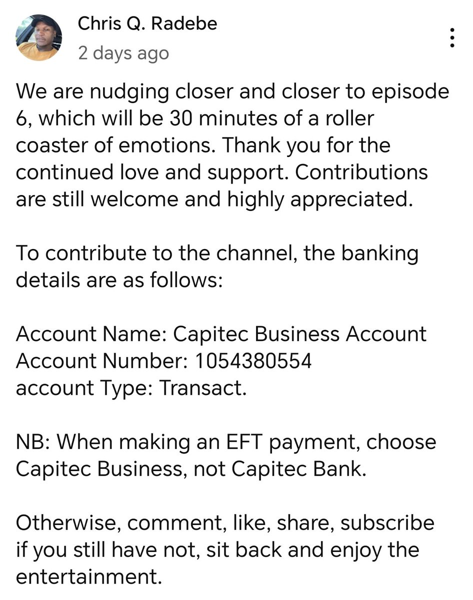 PhilMphela's tweet image. The much awaited EPISODE 6 will be 30minutes long! 

Will the women rally together and challenge the men? 

To support the channel so that we can get more episodes of #ShutUpMenAreTalking use the details below to donate