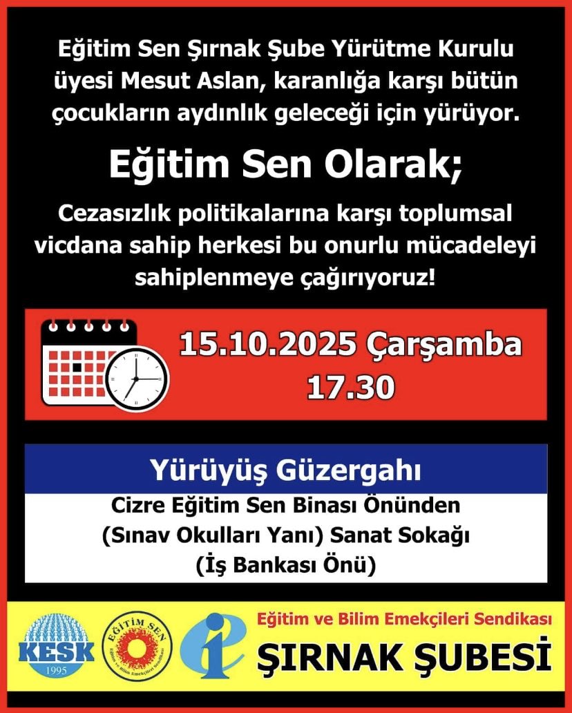 DİSK GENEL-iŞ ŞIRNAK ŞUBE tweet media