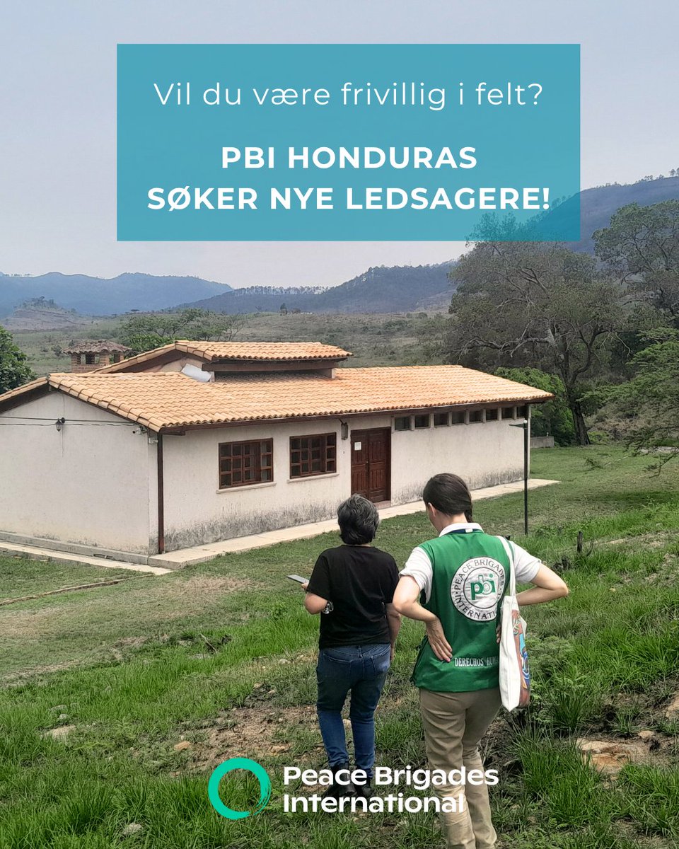 Pbinorge's tweet photo. 📣PBI Honduras søker nye ledsagere! 🇭🇳 Søk før 9. november! 

Få unik erfaring fra felt og gjør en forskjell for de som kjemper for #fred og #menneskerettigheter! ✊

🔗https://t.co/5N47EGd4kW https://t.co/DspdyY1Pyc