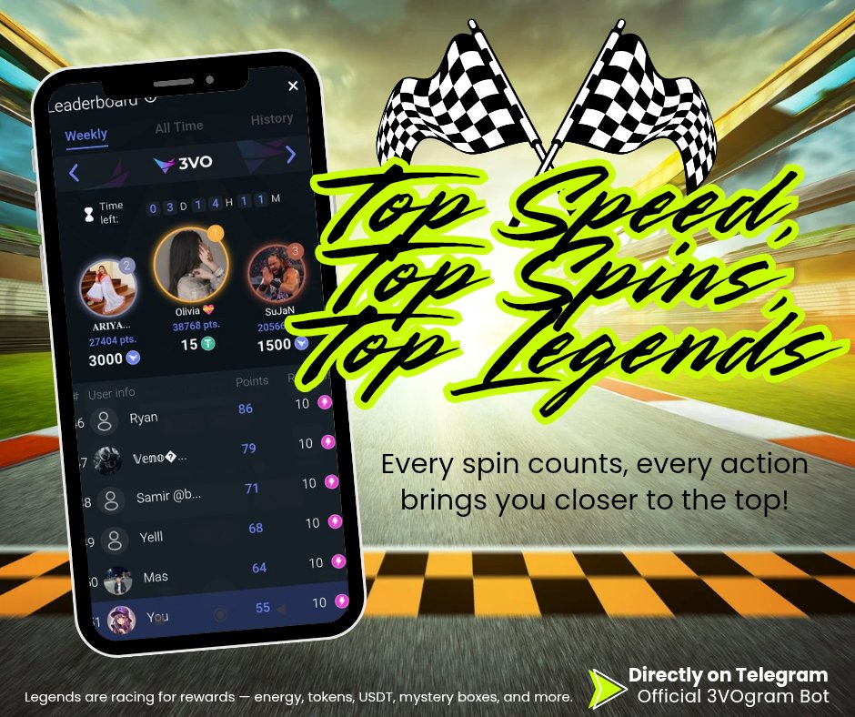 →Connect. Play. Earn. All Inside #Telegram

Join the race and claim your spot! 🏁
t.me/Official_3VOgr…