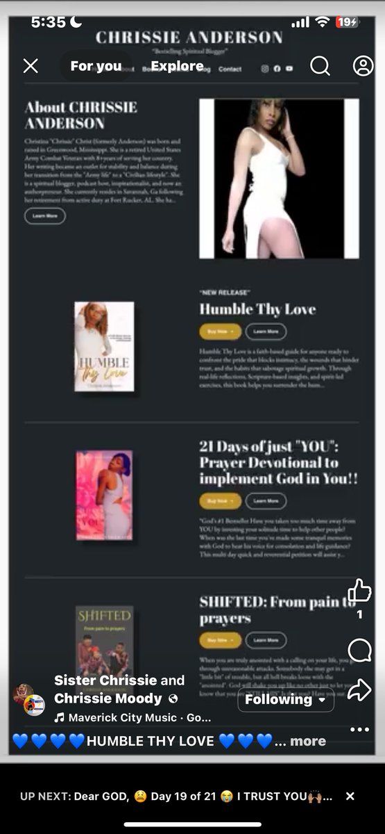 HUMBLE THY LOVE 🤏🏽 soft launch 🤏🏽 orders in less than 24 hours of release.THANK YOUUUUUUU TO ALL MY EMAIL SUBSCRIBERS that got your “soft launch” releases. BUT GOD KEEP PUSHING ME &amp; never STOP USING ME STAY TUNED. He’s not done yet 
#humblethylove 🎉 #newbookrelease 💙