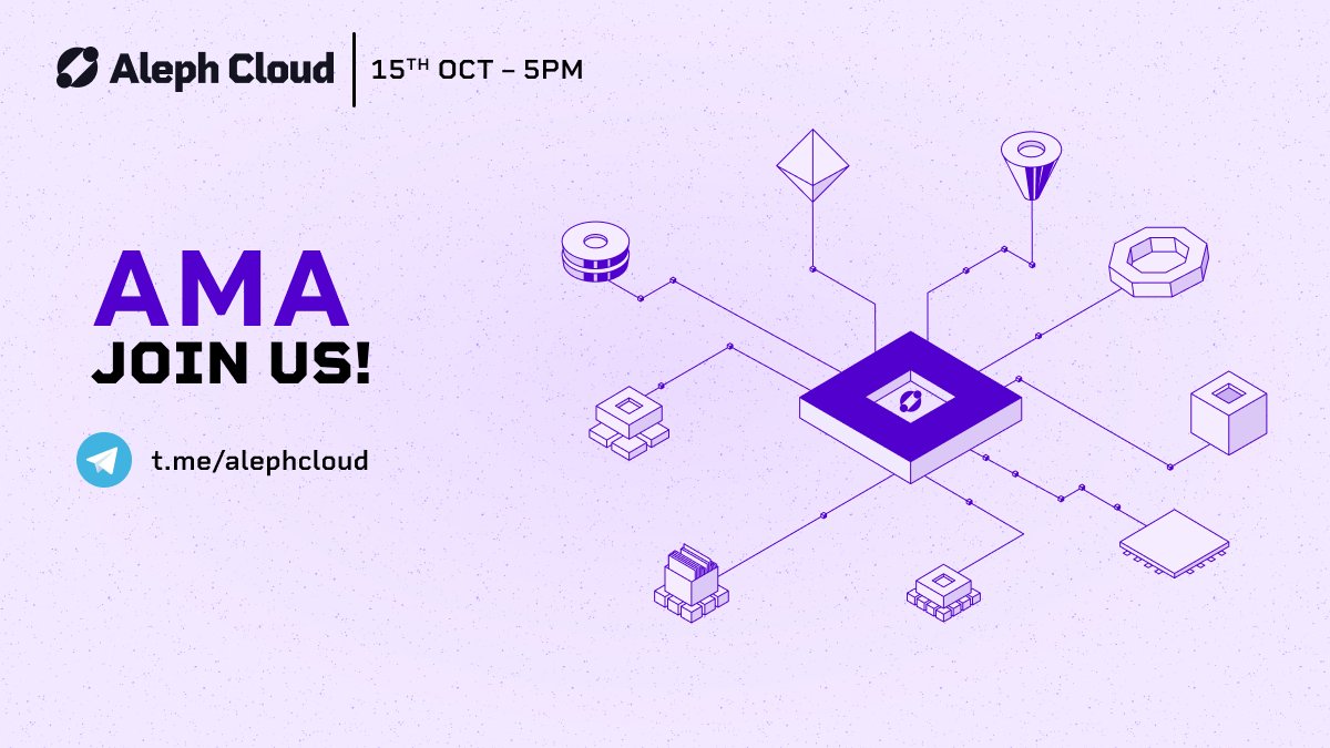 aleph_im's tweet image. Don't miss today's AMA with @ODesenfans, @MosheMalawach, @claudioALEPH, @3615crypto .
🗓15 OCT
🕔5:00PM CET
📍TELEGRAM
Link below