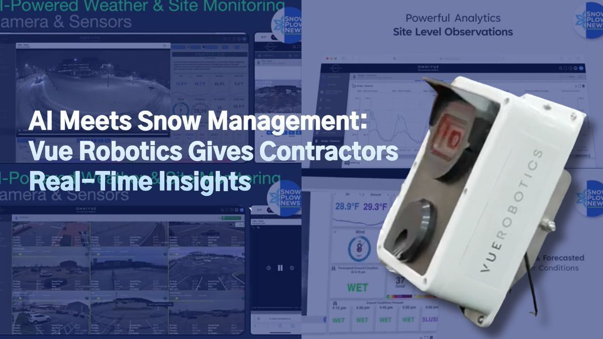 🤝AI meets snow and ice management 

Vue Robotics combines AI, sensors, and cloud technology to give snow contractors 24/7 visibility into site conditions—eliminating costly drive-bys and delivering real-time ground truth. 

buff.ly/rZXw53C