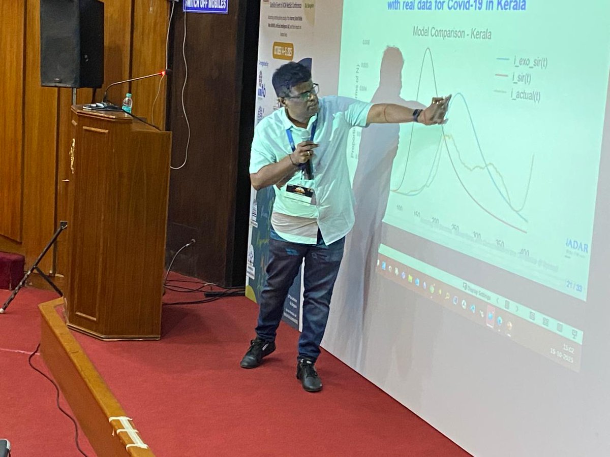 CDPG_IISc's tweet image. At the 3rd Edition of the Symposium on Data for Public Good, Prof. Sakthi Balan Muthiah, Professor, Department of Computer Science and Engineering, @SNUChennai, delivered an insightful talk on “Modelling the Sources, Interventions, and Coordination in the Dynamics of Spread.”…