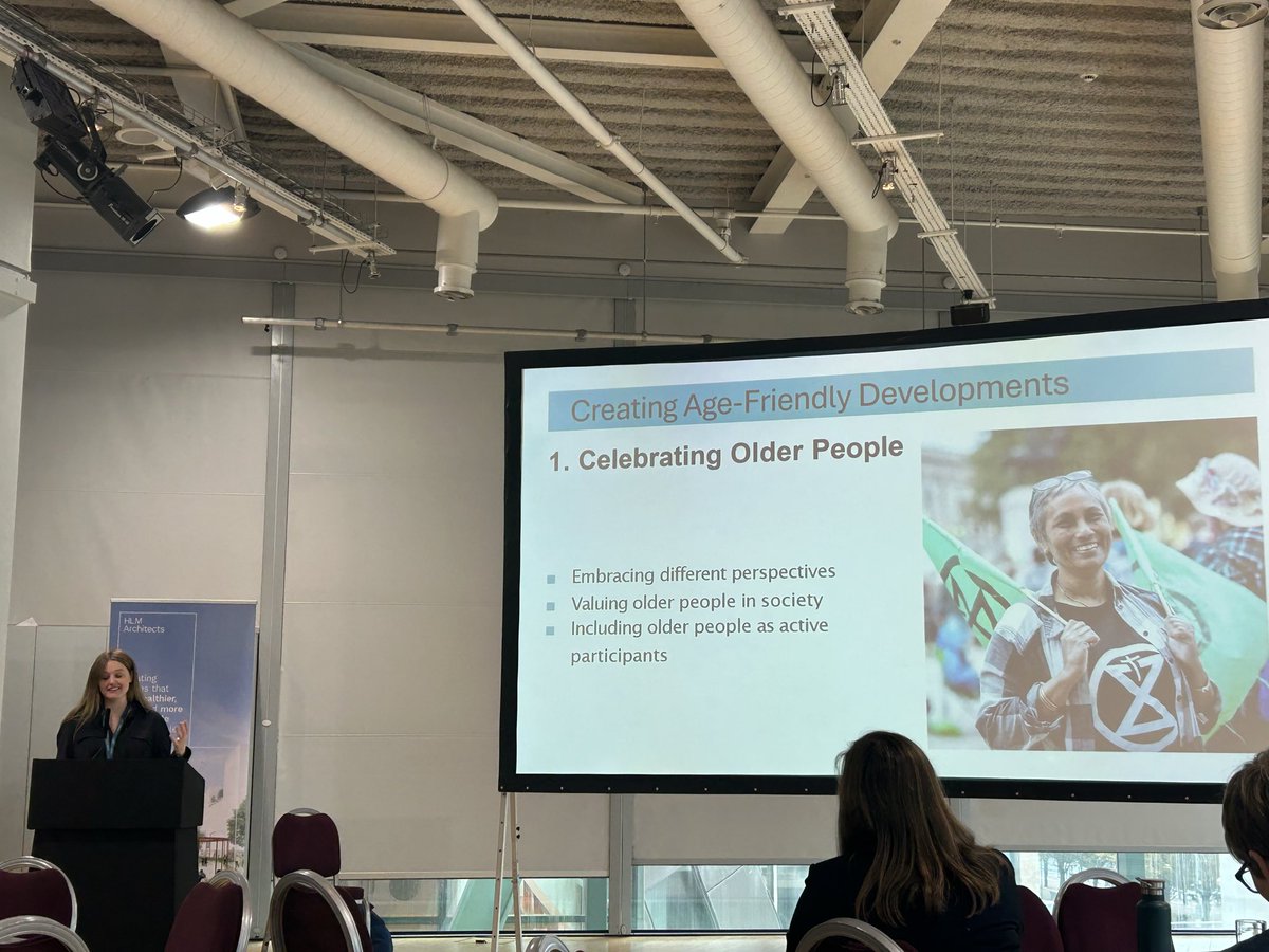 Kelly from <a href="/GMMoving/">Greater Manchester Moving</a> presenting at the neighbourhood design for aging at <a href="/HCDCongress/">Healthy City Design 2025 International Congress</a> sharing the desire to connect from older adults and to think what opportunities do older adults have to age well and promote healthy lives in our cities #agewell