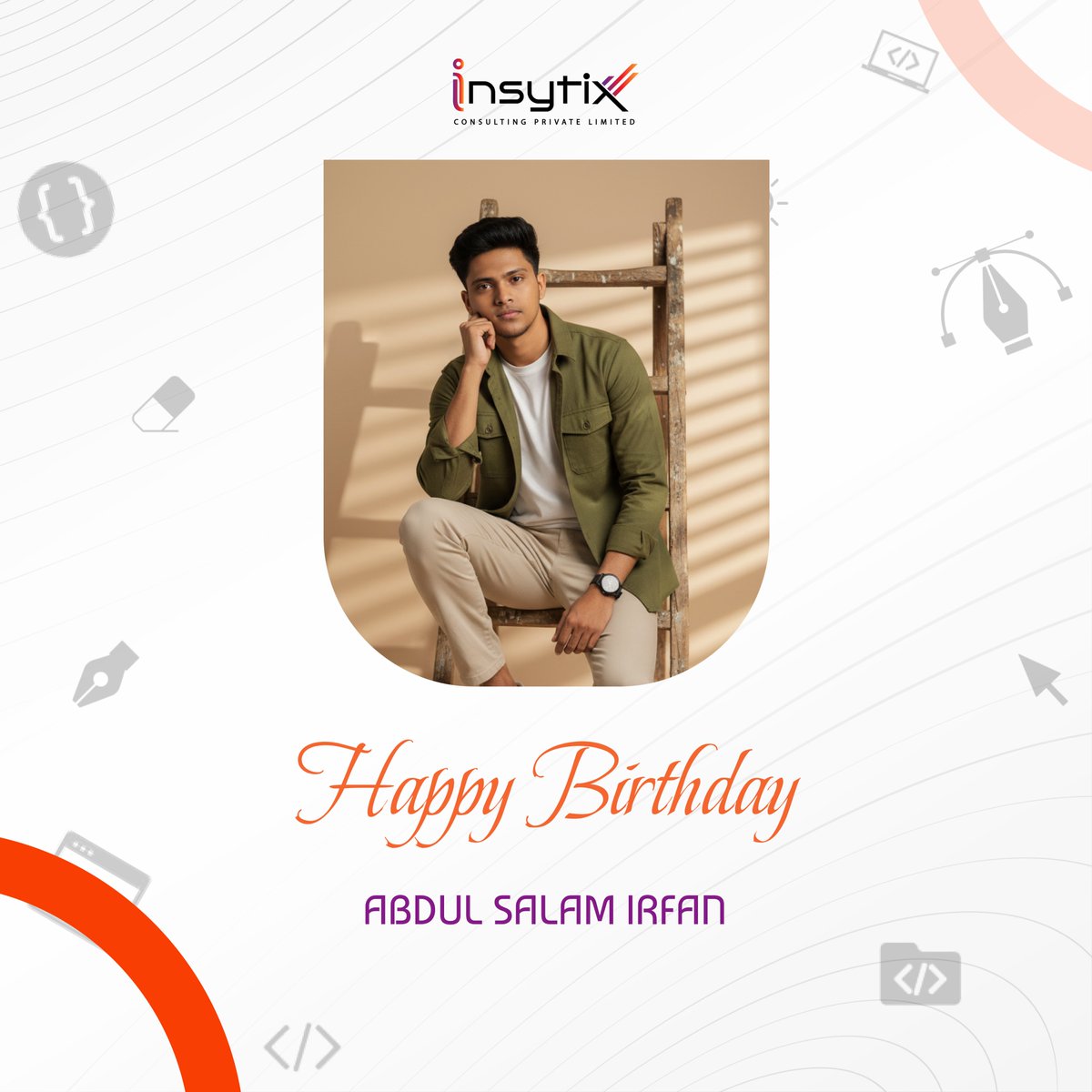 INSYTIX's tweet image. ๐ Wishing a fantastic birthday to Abdul Salam Irfan! ๐
Our dedicated Associate Product Developer โ the man who keeps the engine running smoothly! ๐ช๐ป
Your hard work and positivity make every project better! ๐โจ
#Insytix #HappyBirthdayIrfan #AssociateDeveloper #DeveloperLife