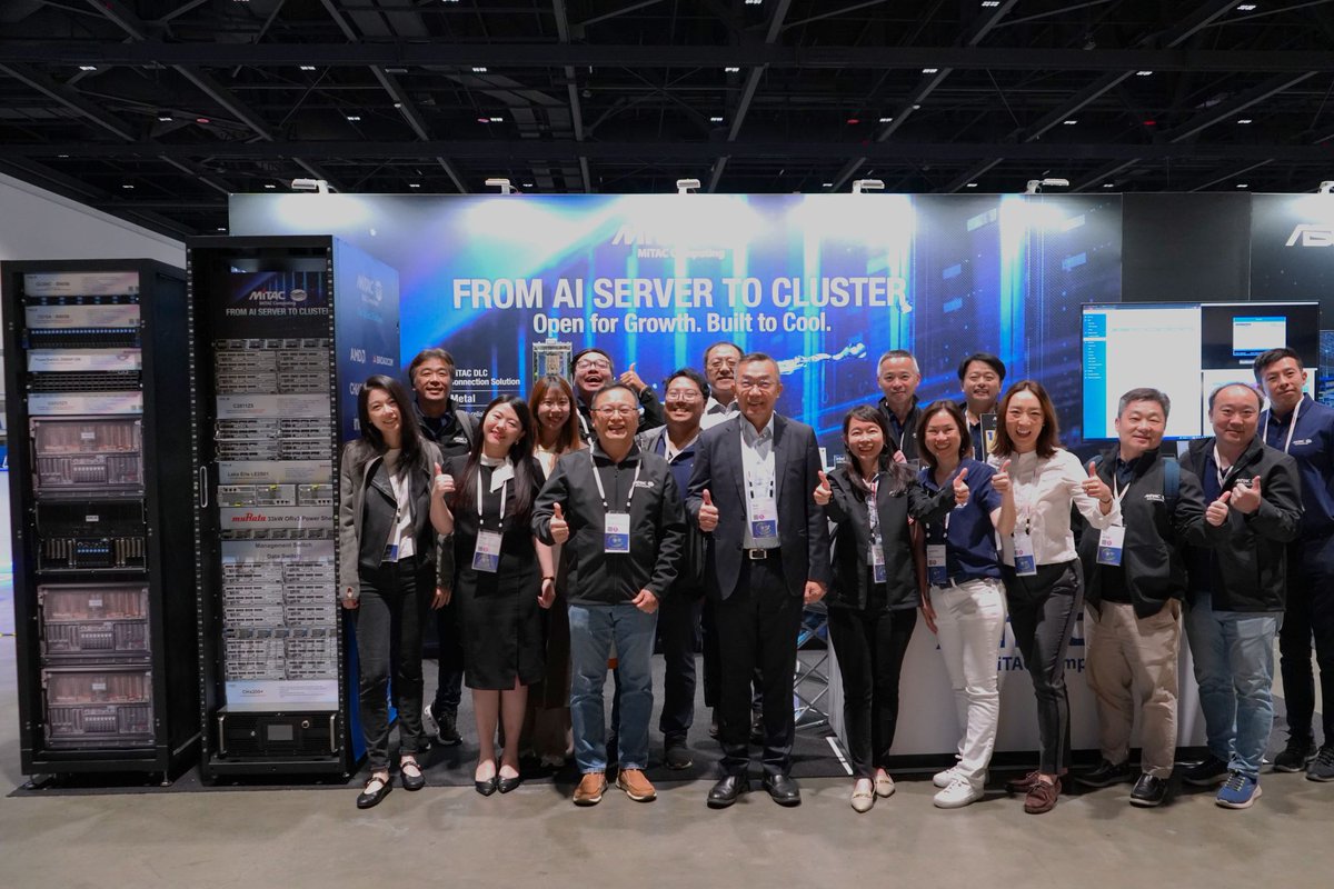 MiTACcomputing's tweet image. 🚀 An incredible start to Day 1 at #OCPGlobalSummit 2025!
We’re energized by the amazing turnout at Booth C14 — thank you for connecting and exploring open computing with us.
Discover how we advancing #AI, #LiquidCooling, Enterprise, and Cloud infrastructure for performance.