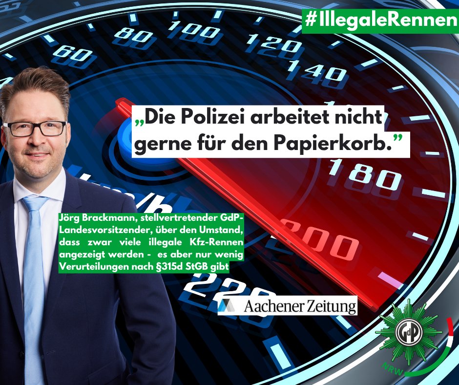 Wichtiges Thema! Die #AachenerZeitung hat sich damit befasst, dass es in #NRW zwar immer mehr #Anzeigen nach illegalen #Autorennen gibt. Aber nur wenig Verurteilungen nach §315d #StGB.

Mehr (+Artikel): aachener-zeitung.de/lokales/region…