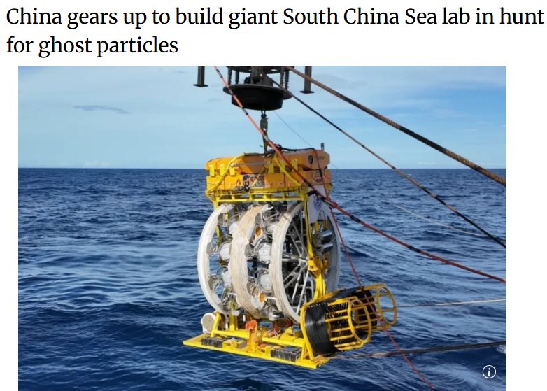 wuchengwu0's tweet image. #China’s latest move in the #SouthChinaSea!

Building a neutrino lab to “study #GhostParticles.” Bcz, of course, subatomic particles justify dropping surveillance hardware into strategic waters.

When you say &quot;science,&quot; but mean &quot;spying.&quot; @starstuded11 @ChongJaIan @danzwku
