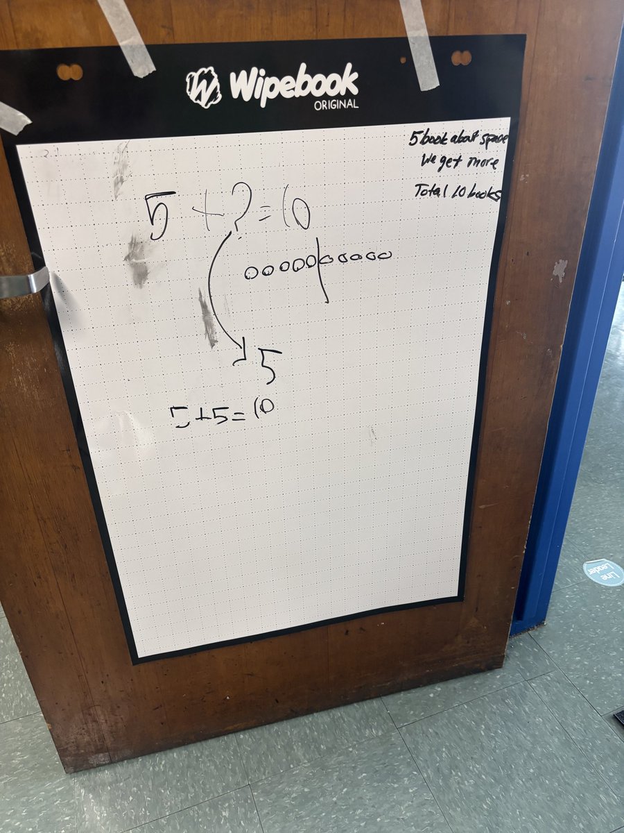 MathIrving's tweet image. 1st grade story problems today using BTC and vertical whiteboards!