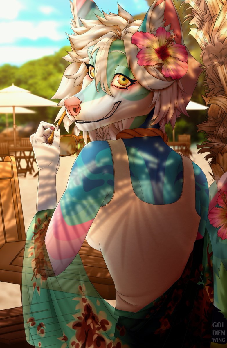 #PortfolioDay 
Hi, I'm Goldenwing! I draw animals and furries. I'm a self-taught artist and aniamtor