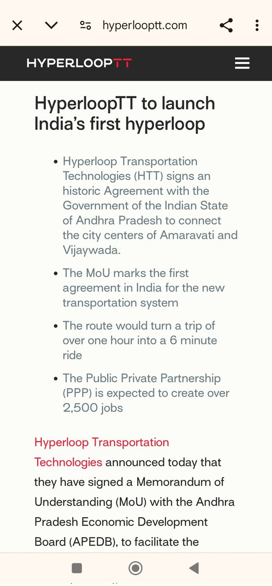 MrJagan2029's tweet image. Could one you explain to me where and who got the job with this MoU between AP govt and Hyperloop TT by the isionary Bob Garu 🙏
@mysalar_ @YSRCPEurope @YSRCPAmerica 

We must put a fullstop to these exploratory/preparatory MoUs made just before the elections
#TDPFakeNewsFactory