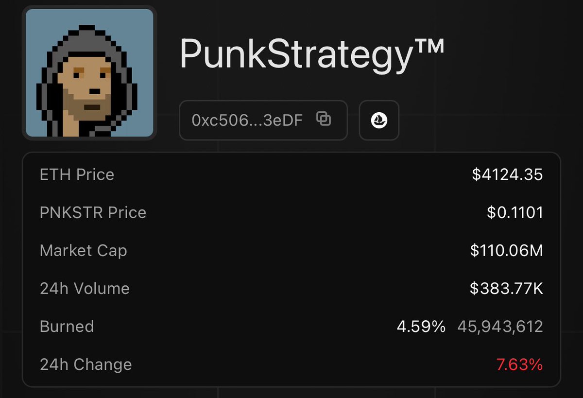 If Cryptopunks are the best hedge vs. ETH, then $PNKSTR is the best hedge vs. Punks

To a lot NFT holders, they see that parking ETH on Punks is a no-brainer. As ETH price go up, Punks hold floor, or also go up in ETH price

To a lot, Punks are seen to hit $1Mn FP in the future
