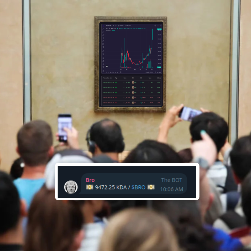 🚨 BREAKING NEWS AGAIN 🚨

❤️ Beloved $BRO just reached ATH compared with $kda AGAIN:

  9,554.796 $BRO / $kda 🔥

$BRO is #promptedBy #Pact #kadena's exceptional programming language.

#saveKadena #theBrothersDao #inBrothersVeritas  #kadena $btc $eth #keepDonating #weLoveMilfs