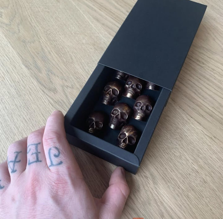 Our handmade salt caramel chocolates are now available to buy by the box 💀 

We have plenty available to pickup anytime from pontcanna just text 07840244060

£10 a box