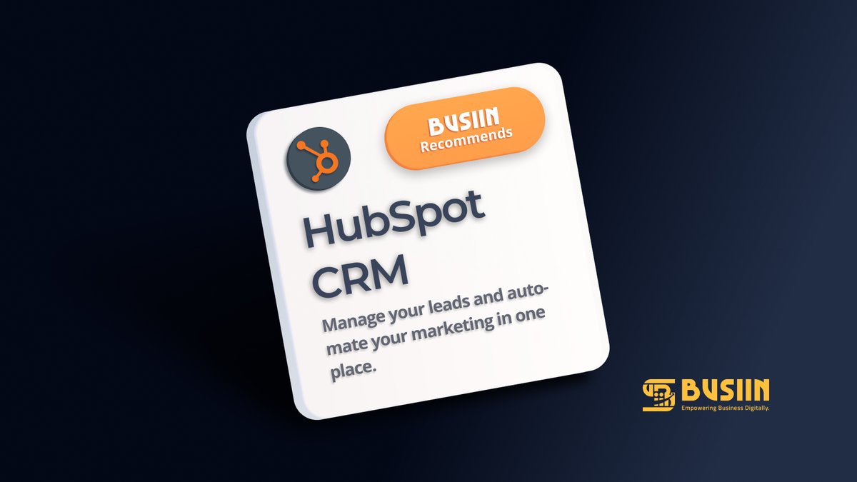 busiindmsa's tweet image. 🧩 #HubSpotCRM
All your leads, deals, and marketing automation in one place.
Manage relationships like a pro and scale without chaos.
#CRM #LeadManagement #BUSIIN