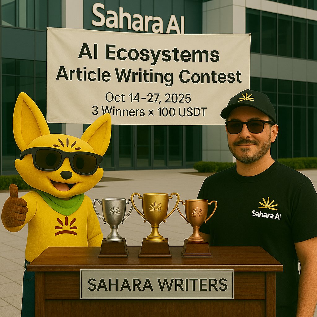 armediaryl's tweet image. ✍️ AI Ecosystems Article Writing Contest is Live!
📢Announced on the @SaharaLabsAI Discord, this new event invites all creative minds to explore how AI ecosystems are shaping our digital future.
🗓️ Event Duration: Oct 14-27, 2025
💰 Prizes: 3 winners × 100 USDT
⏰Over the…