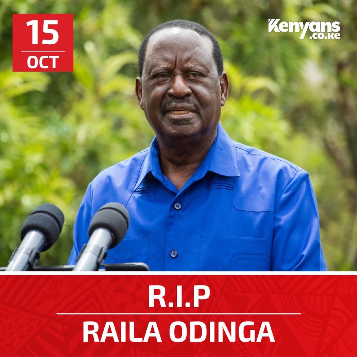 Baba had his flaws. Everyone does

But he has brought more reforms, fought many injustices &amp; made our civilization stronger than any other Kenyan I know

I loved Raila Odinga — hated him for a bit in the recent past.

Today, I choose to celebrate him.

Rest in Power Raila Odinga.