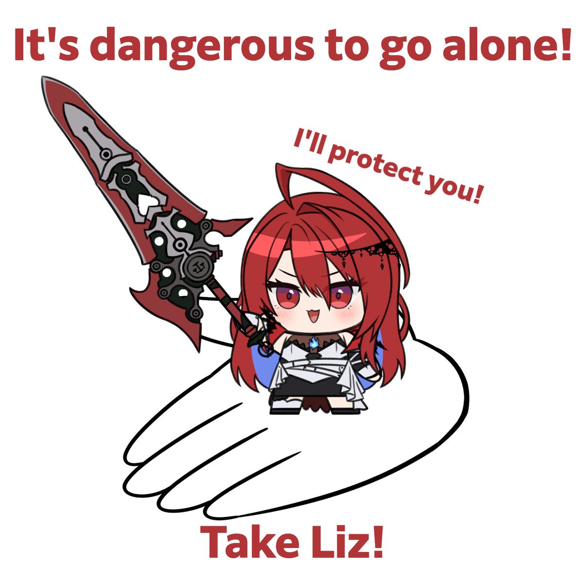 Hey there!🫵
It's dangerous to go alone!
Take Liz!❤️‍🔥
#BloodflameArt