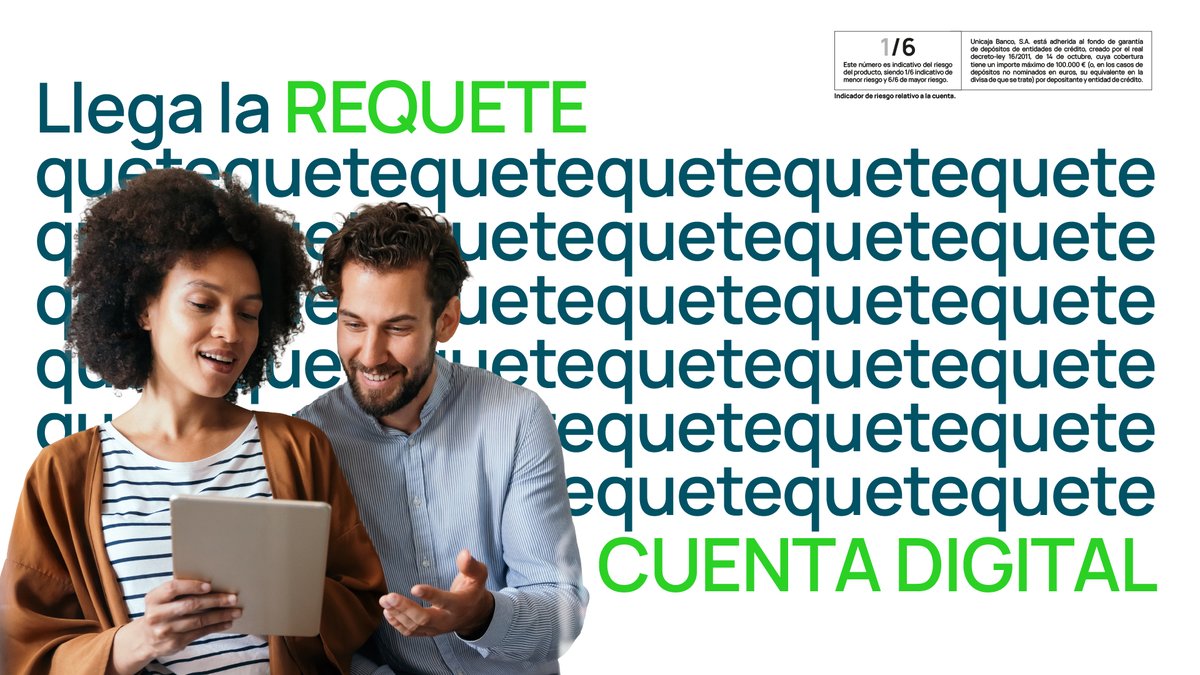 👏 Contrata AHORA nuestra 𝐑𝐞𝐪𝐮𝐞𝐭𝐞𝐜𝐮𝐞𝐧𝐭𝐚 Digital 🔝 
⏳ Tienes hasta el 31 de octubre ⏳
🤑 Un 3% TAE el primer año (𝘴𝘰𝘣𝘳𝘦 𝘶𝘯 𝘴𝘢𝘭𝘥𝘰 𝘮á𝘹𝘪𝘮𝘰 𝘥𝘦 20.000€) 
✅ Contratación 100% online
👏 SIN Comisiones
👫 Para nuevos clientes

🤩 Conoce sus