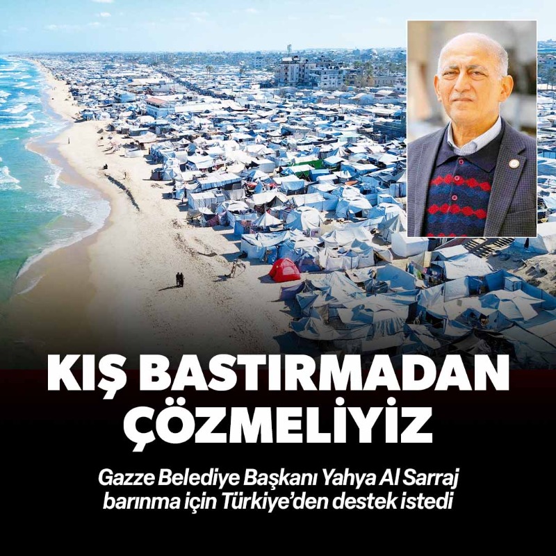 yenisafak's tweet photo. Gazze Belediye Başkanı Yahya Al Sarraj, barınma için Türkiye’den destek istedi: 

🗣️ "Kış kapıdayken çimento, mobil konut ve ağır iş makineleri gelmezse şehir nefes alamaz." 

🗣️ "Türkiye’nin devreye girmesi hayati önem taşıyor." 

✍🏻 @canberk_dogan1