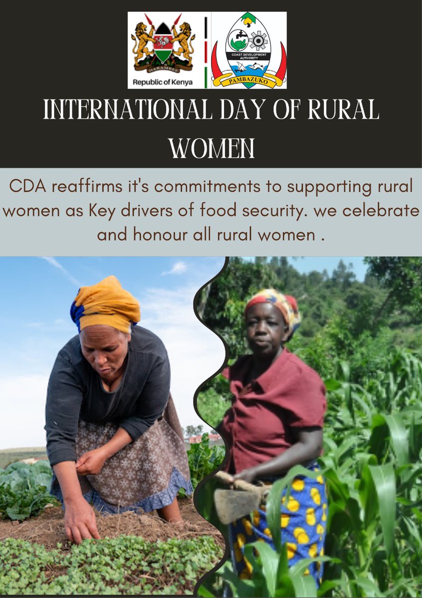 Happy International Day of Rural Women to all our women farmers, all fisherwomen, all Women rural folks.

The day serves as a reminder of the need to strengthen our collective commitment to a more equitable and sustainable world. It calls for ensuring that rural women benefit