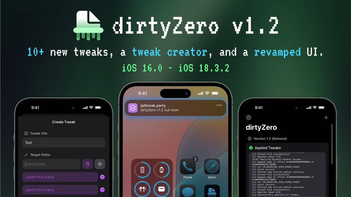 senumy_ipa's tweet image. DirtyZero v1.2 is here! ⚡

10+ new tweaks, custom Tweak Creator, and a refreshed UI 🎨

Supports iOS 16.0 – iOS 17.0, iOS 17.7.5, iOS 18.0 – iOS 18.3.2 ✅

Get it now → senumy.com/ipa-library/di…

#dirtyZero #iOS16 #iOS18 #iOSMods